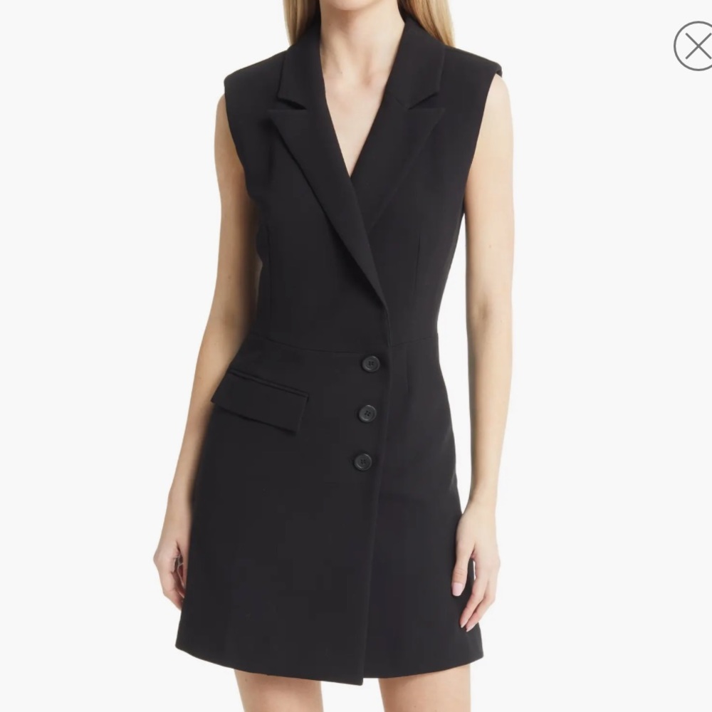 Black sleeveless vest dress